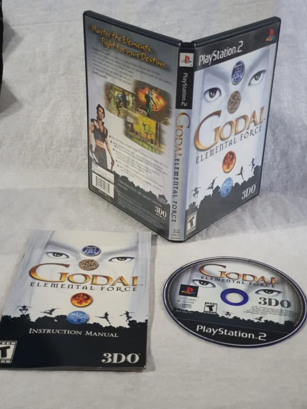 Godai Elemental Force - Sony Playstation 2 PS2 - CIB Complete - Tested Good Disc